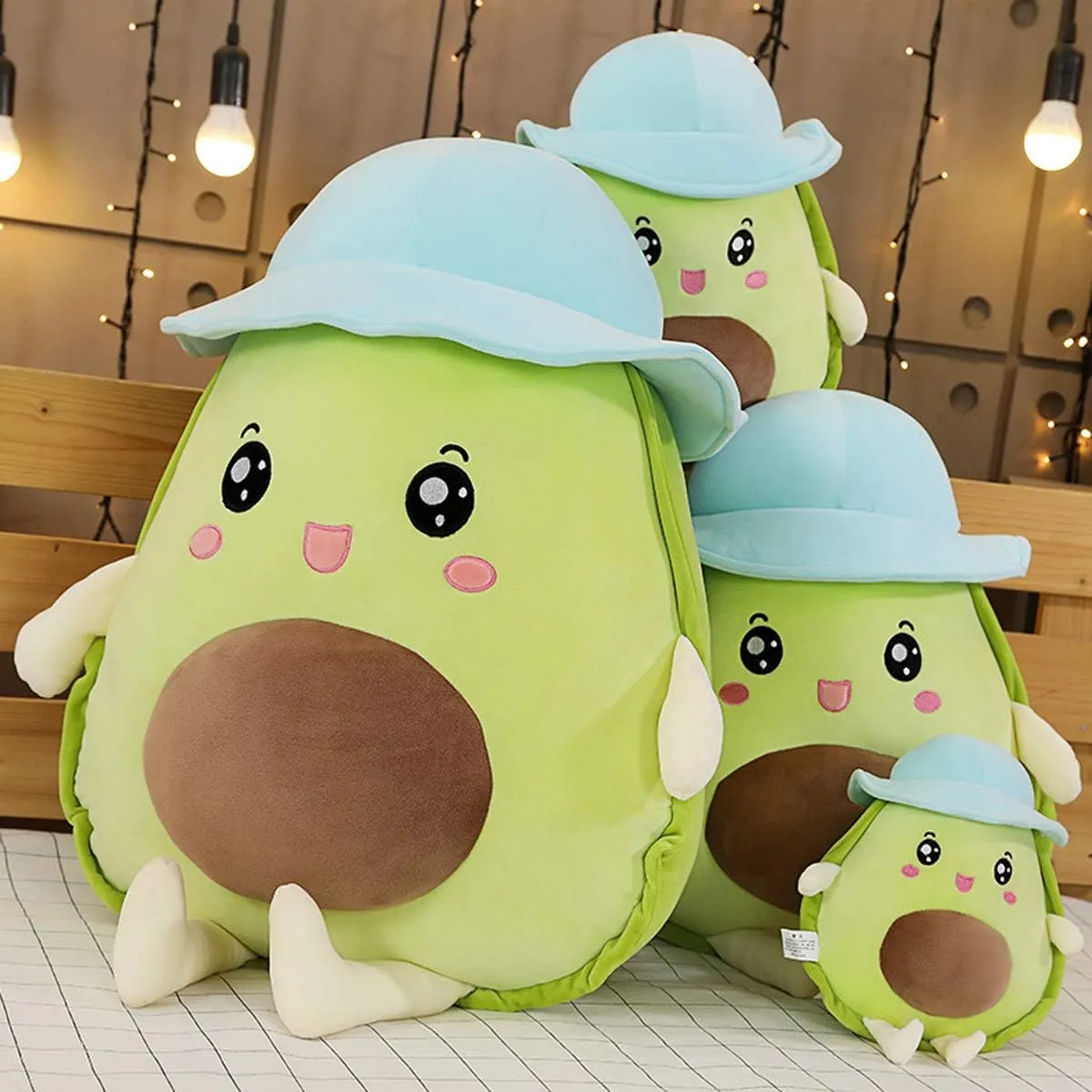 Cuddly Big Soft Toys Fruit Serie Avocado Stuffed Animals Toy Cushion Doll, Avocado Plushie Toys Best Birthday Gifts for The Children Kids Baby Toys (Green, 16" /40cm)