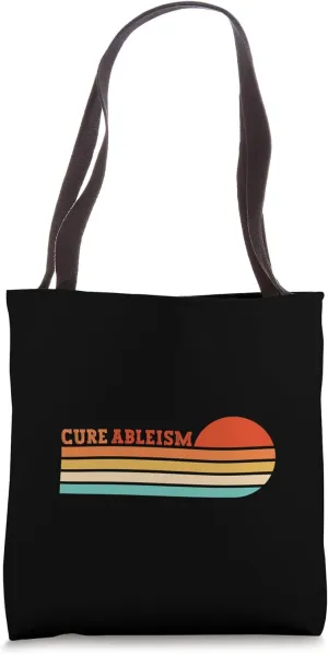 Cure Ableism Sunset Stripes Design Tote Bag