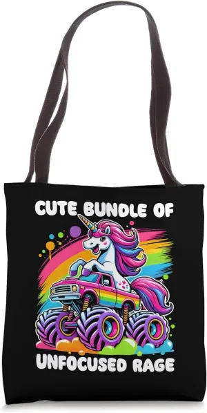 Cute Bundle Of Unfocused Rage Goth Mystical Gothic Unicorn Tote Bag