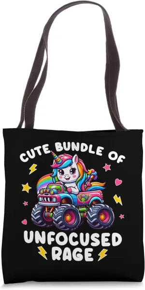Cute Bundle Of Unfocused Rage Goth Mystical Gothic Unicorn Tote Bag