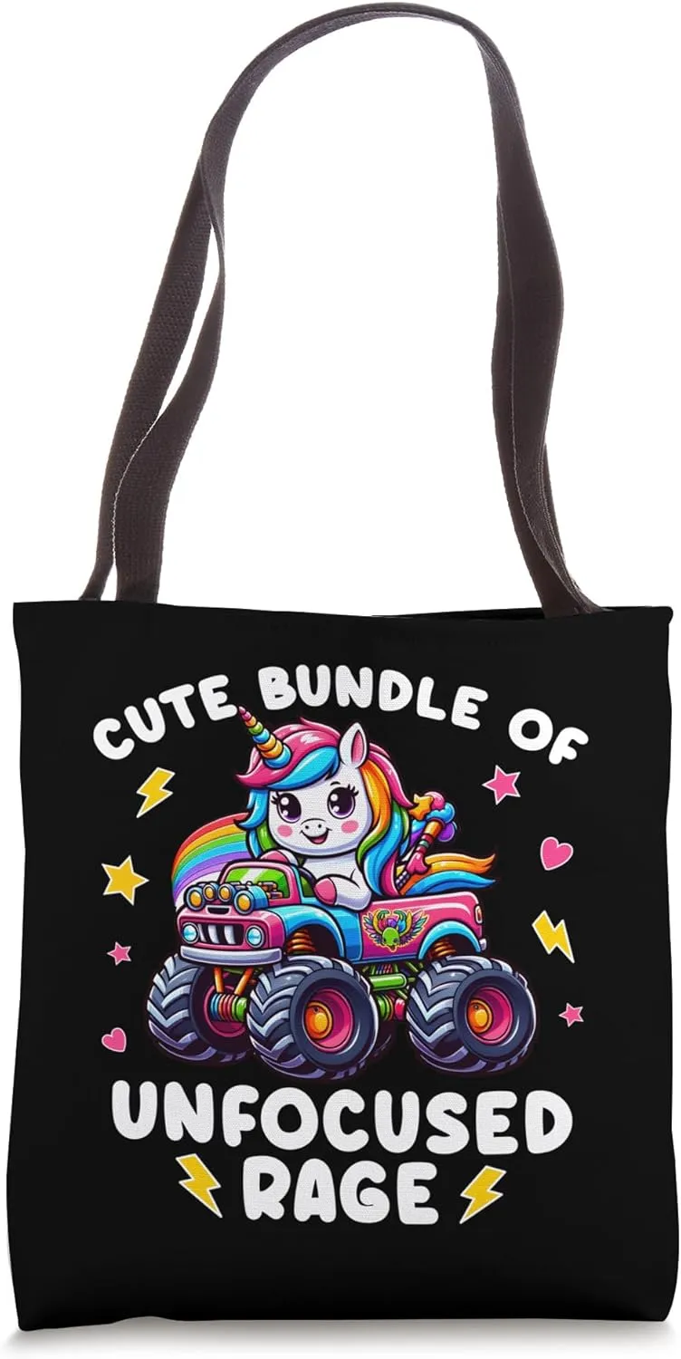 Cute Bundle Of Unfocused Rage Goth Mystical Gothic Unicorn Tote Bag