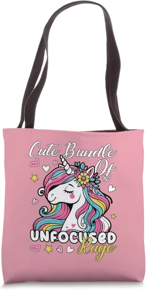 Cute Bundle Of Unfocused Rage Goth Mystical Gothic Unicorn Tote Bag