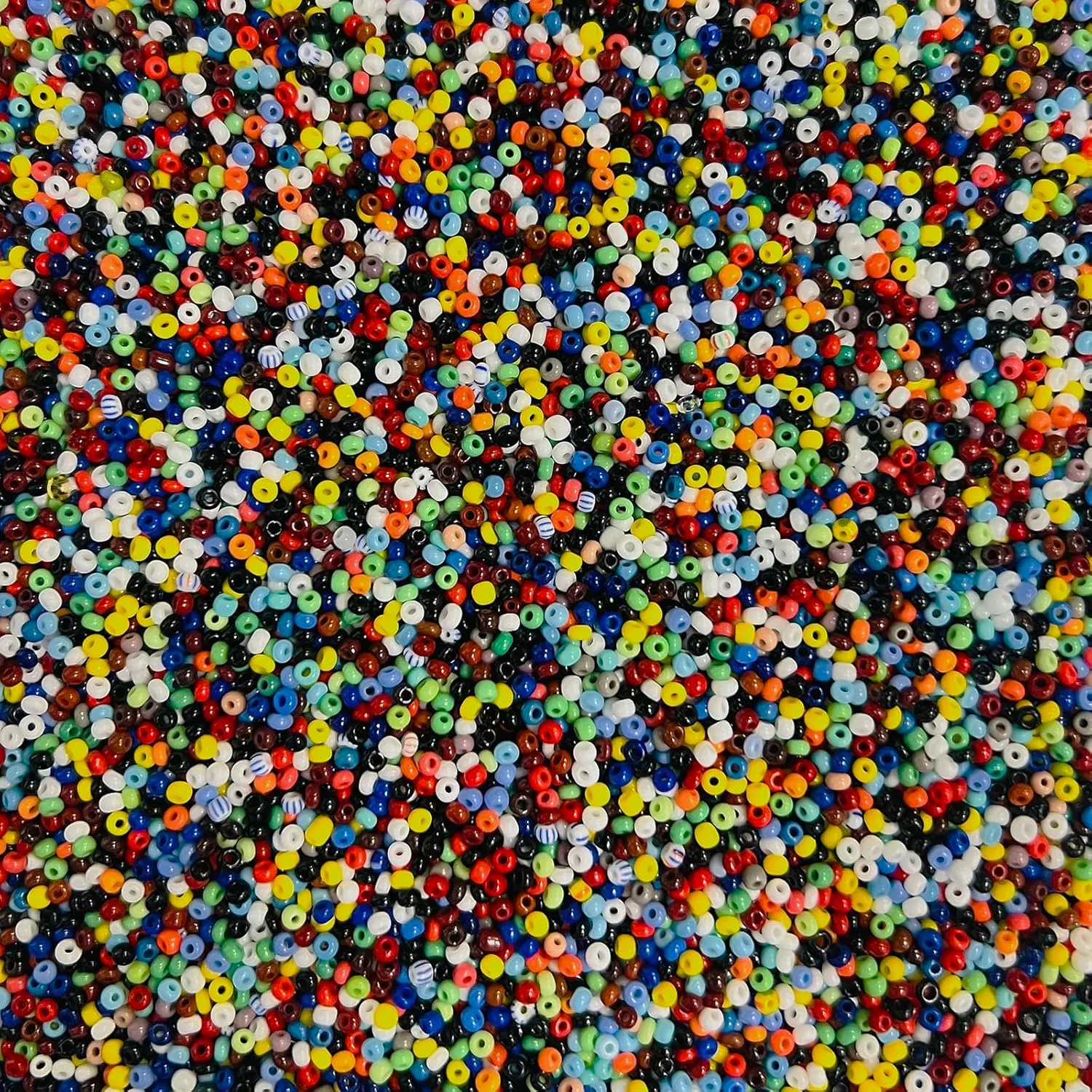 Czech Glass Seed Beads 10/0 (2.3mm Diameter) Opaque Assorted Colors DIY Jewelry Making Beads - 500g Bulk Bag by Preciosa (Jablonex)…