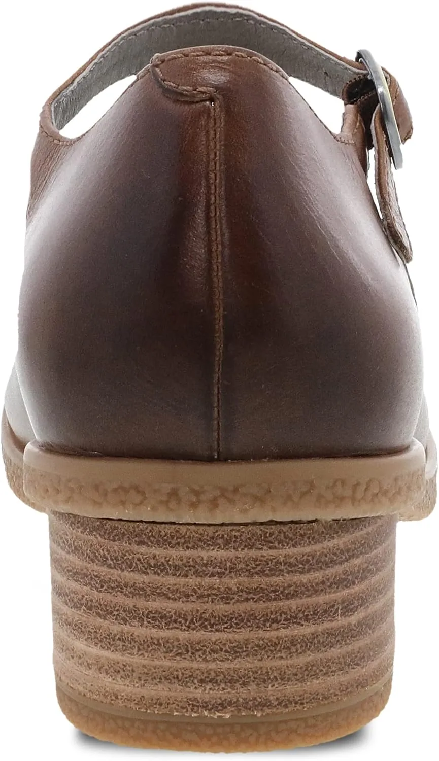 Dansko Women's Deena Mary Jane - Waterproof Leather with Rubber Outsole and Leather Stacked Heel for Long-Lasting Style in Any Weather Natural Arch Technology for Added Support