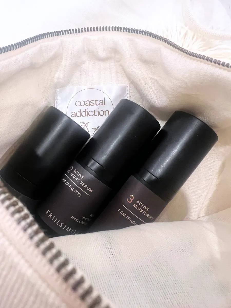 Day Palm Pouch - Black Palm on Off-white - Restock!
