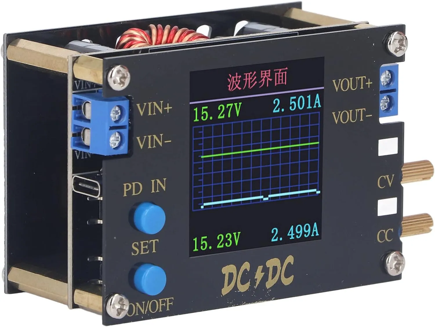 DC Boost Converter CC CV Power Supply Module Adjustable Voltage Regulator 4A 50W