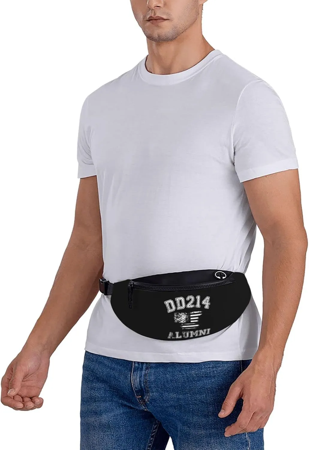 Dd214 Alumni Adjustable Leisure Waistpack Outdoor Sports Running Waistpack Travel Phone Bag