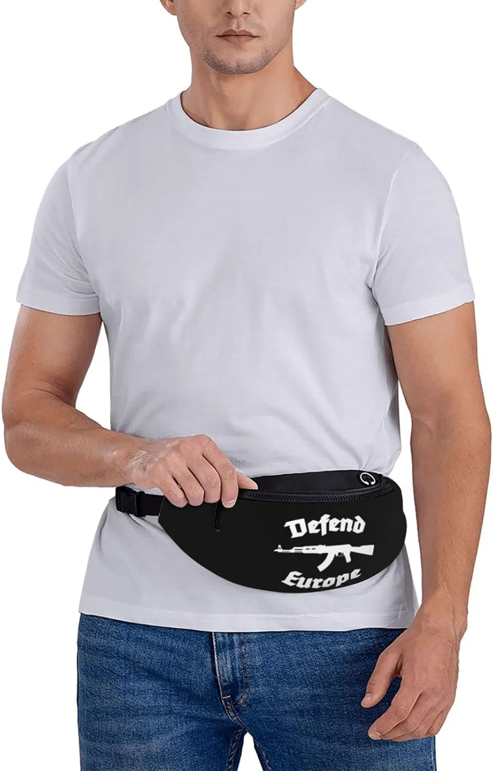 Defend Europe Adjustable Leisure Waistpack Outdoor Sports Running Waistpack Travel Phone Bag