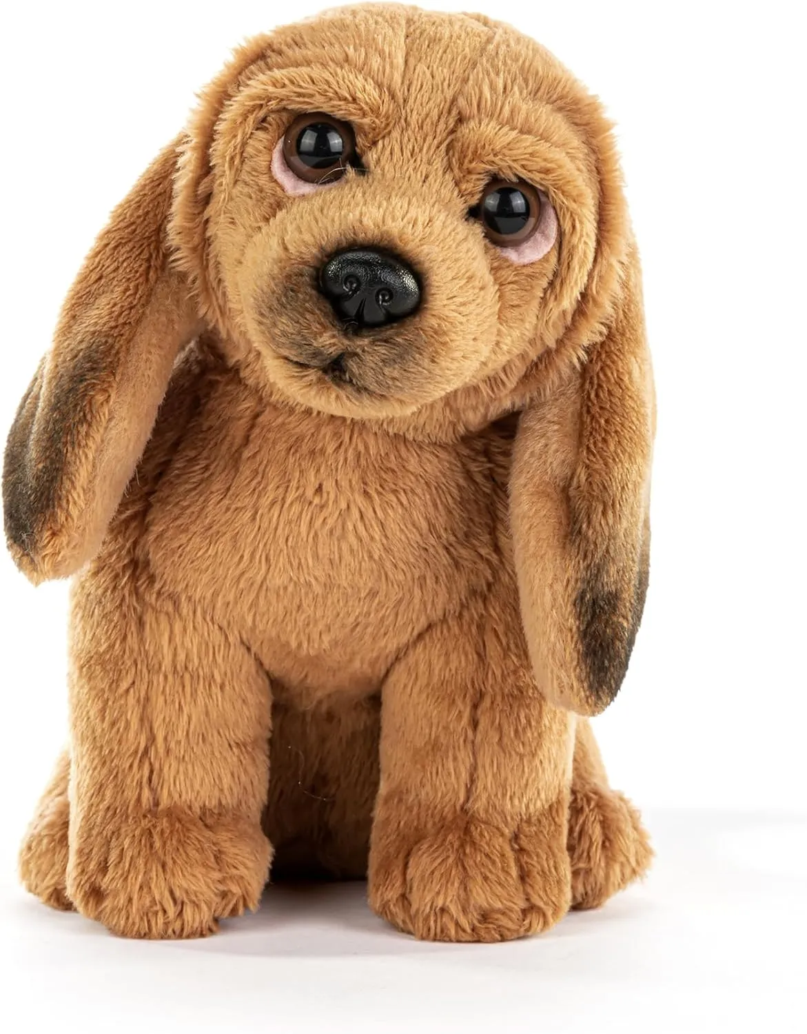 DEMDACO 5004810080 Animalcraft Bloodhound Dog Tan and Black 6.5 x 5.5 inch Polyester Soft Plush Stuffed Beanbag Animal