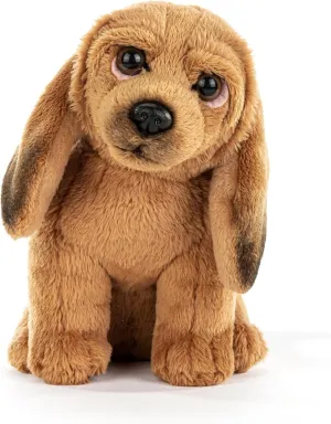 DEMDACO 5004810080 Animalcraft Bloodhound Dog Tan and Black 6.5 x 5.5 inch Polyester Soft Plush Stuffed Beanbag Animal
