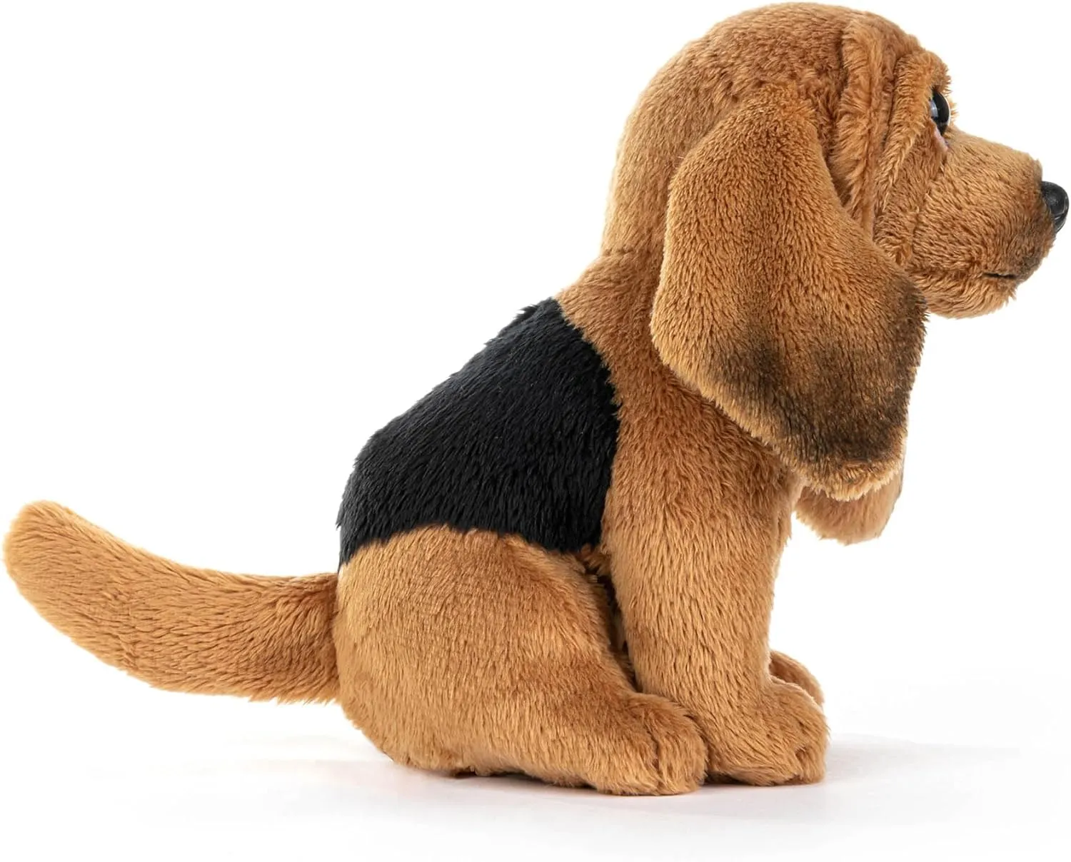 DEMDACO 5004810080 Animalcraft Bloodhound Dog Tan and Black 6.5 x 5.5 inch Polyester Soft Plush Stuffed Beanbag Animal