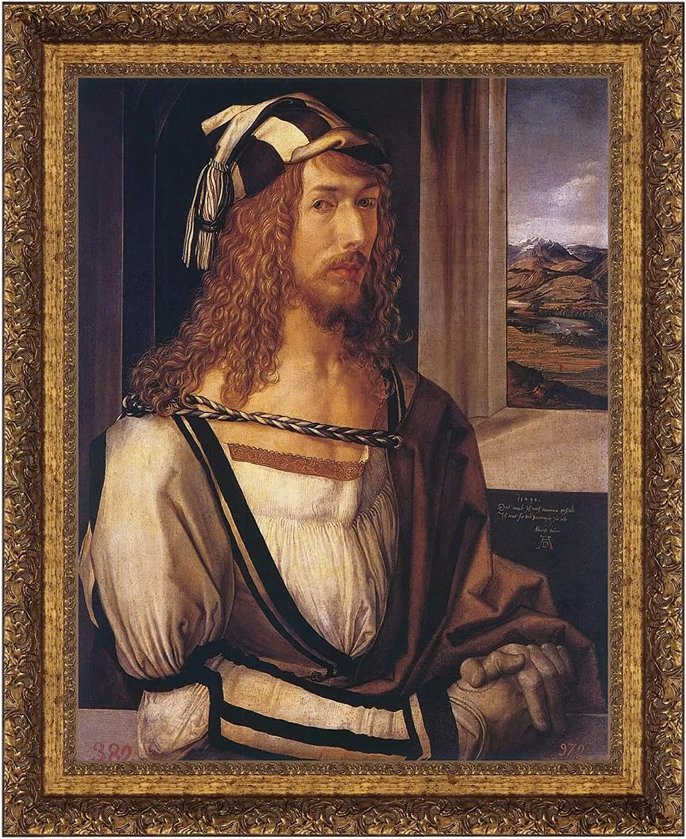 Design Toscano Durer Self Portrait, 1498: Canvas Replica Painting: Large