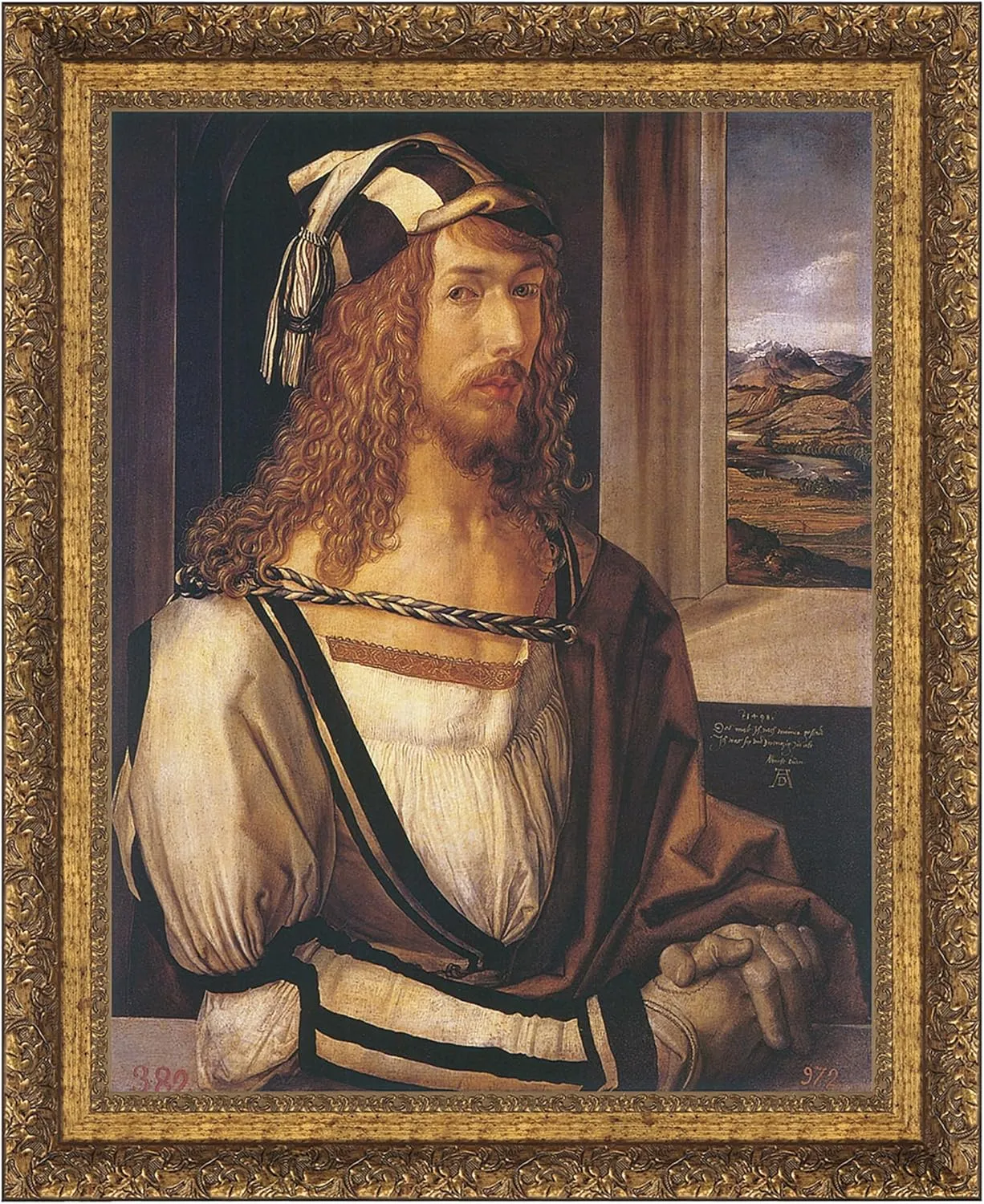Design Toscano Durer Self Portrait, 1498: Canvas Replica Painting: Large