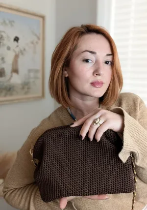 Diana Bag | Handmade Crochet Bag | Color Dark Brown
