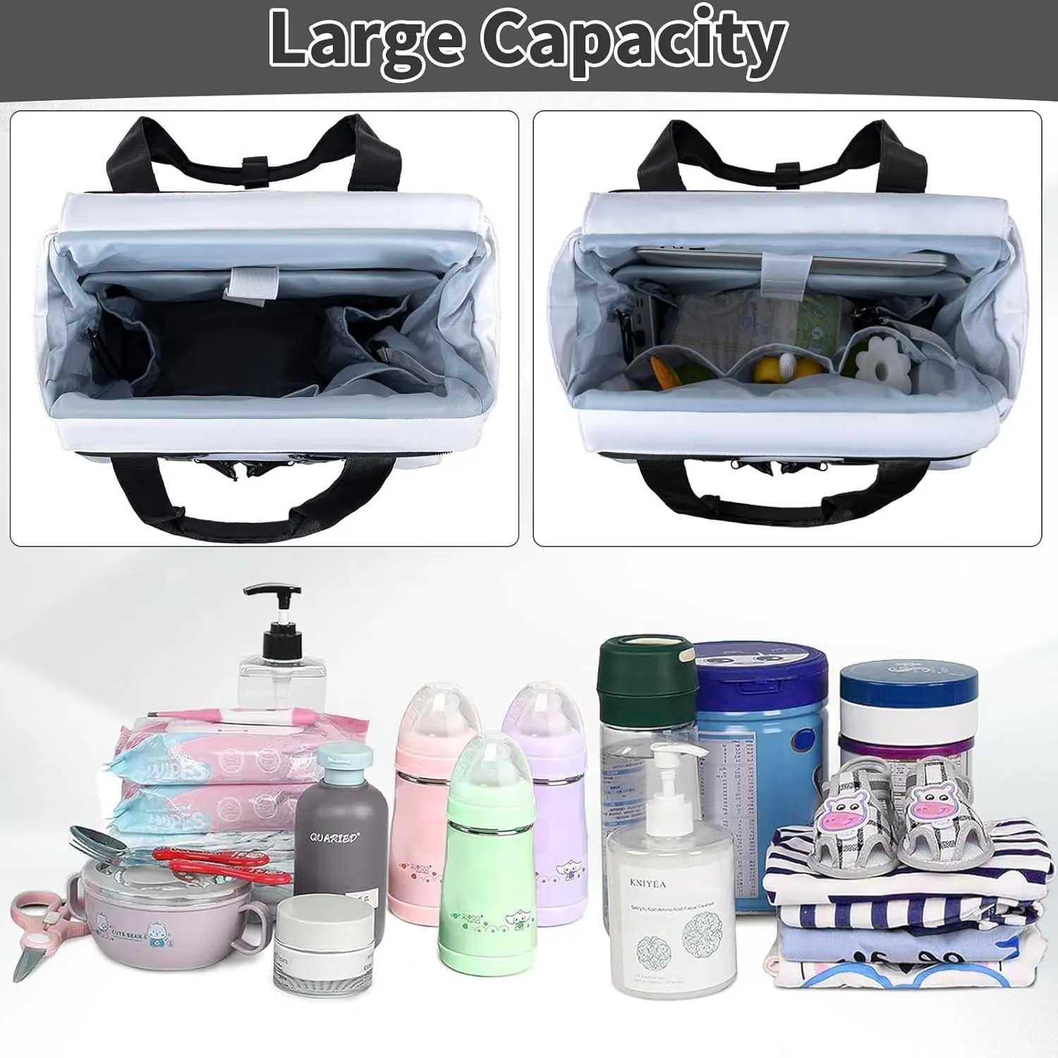 Diaper Bag Backpack, Large Baby Diaper Bag with Changing Pad and Insulated Baby Bottle Bag, Water-resistant Baby Boy Girl Dipper Tote Bag for Mom Dad,Multipurpose Travel Backpack for Newborn