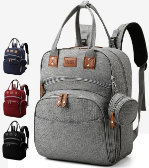 Diaper Bag Backpack, Multifunction Travel Back Pack Maternity Baby Nappy Bag Anti-Water Changing Bags Baby Bag Large Capacity Stylish (Grey)