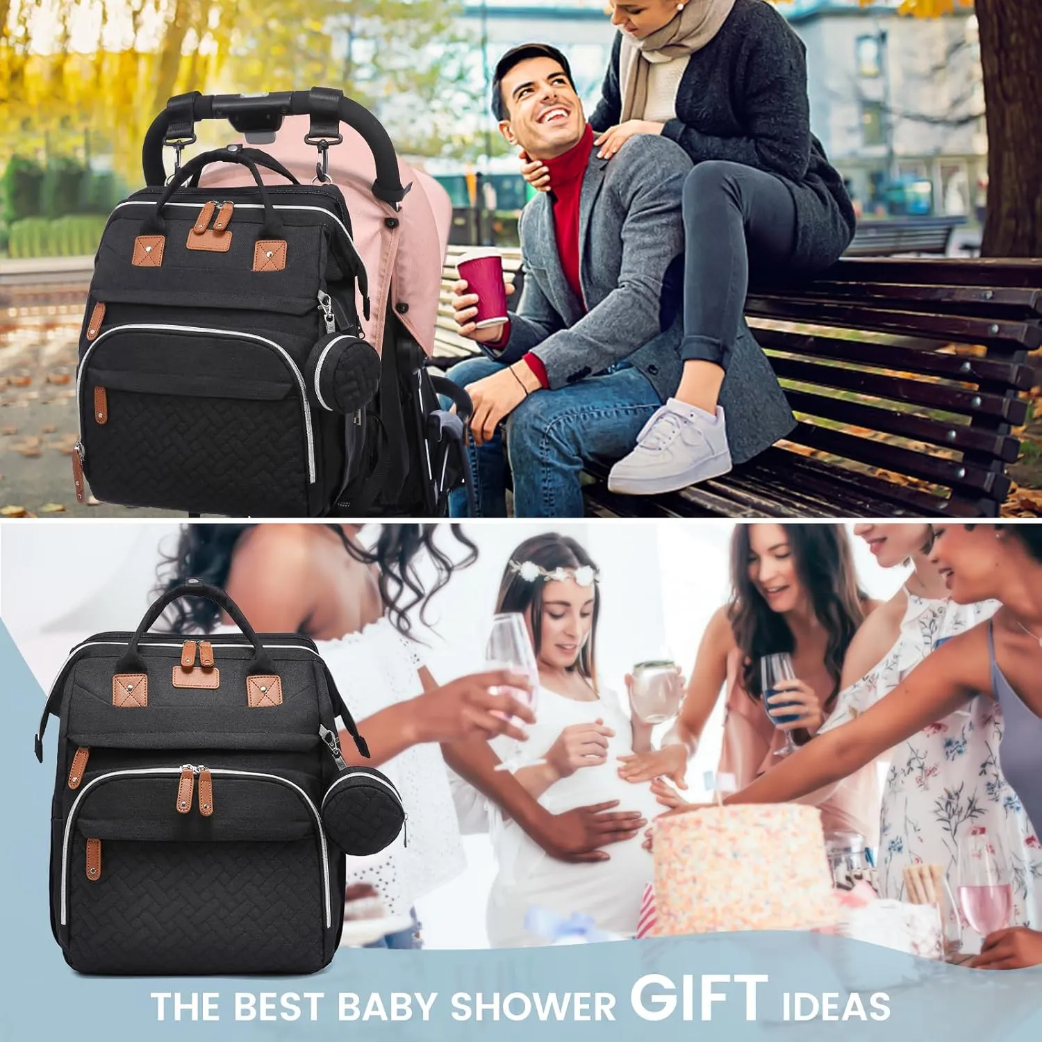 Diaper Bag Backpack with Changing Station, Spacious Durable Baby Travel Bag for Moms & Dads, with USB Port & Insulated Pockets, Large Capacity, Stylish for boys girls, Essential Newborn Gear