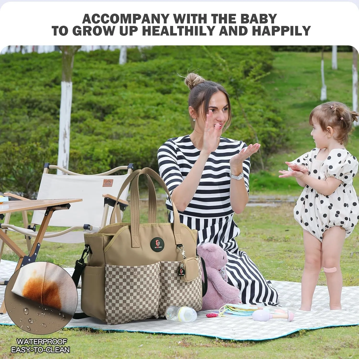 Diaper Bag Tote: Large Tote Baby Bag Boy Diaper Bag Stylish Girl Diaper Bag,Shoulder Mommy Bag