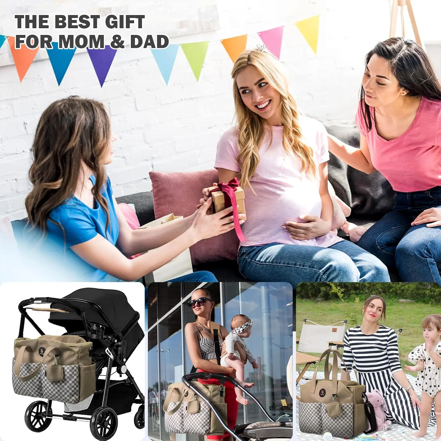 Diaper Bag Tote: Large Tote Baby Bag Boy Diaper Bag Stylish Girl Diaper Bag,Shoulder Mommy Bag