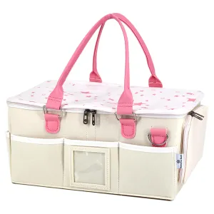 Diaper Caddy Organizer with Lid, Baby Travel Essential, Newborn Essentials Must Haves, Car Diaper Caddy, Baby Shower Gifts for Girls and Boys, Baby Bag and Baby Stuff