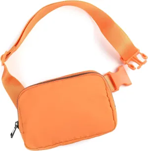 Didida Orange Mini Belt Bag, Fashion Waist Packs Unisex Fanny Packs for Women Men crossbody with Adjustable Strap for Outdoors Workout Travel Casual Running Hiking Cycling
