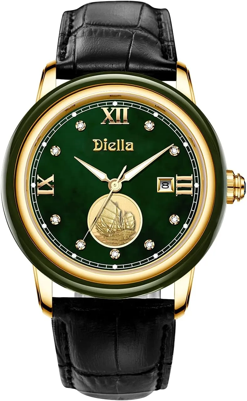 Diella Luxury Watches for Men and Women with Japanese Quartz Movement,Date Luminous, Waterproof
