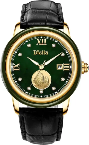 Diella Luxury Watches for Men and Women with Japanese Quartz Movement,Date Luminous, Waterproof