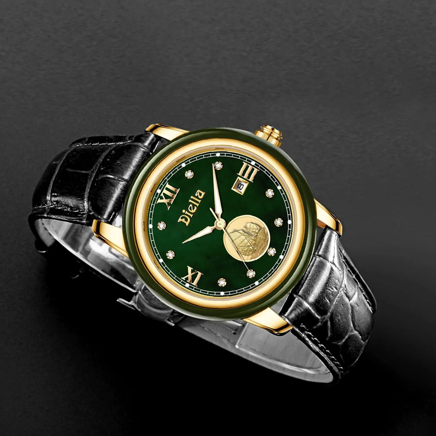 Diella Luxury Watches for Men and Women with Japanese Quartz Movement,Date Luminous, Waterproof