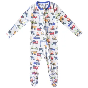 Diesel Copper Pearl Zip-Up Footie Baby Pajamas: Ultra-Soft Boys & Girls Pajamas, Premium Knit Fabric in Stylish Prints, Tag-Free with Two-Way Zipper, Newborn to 24 Months