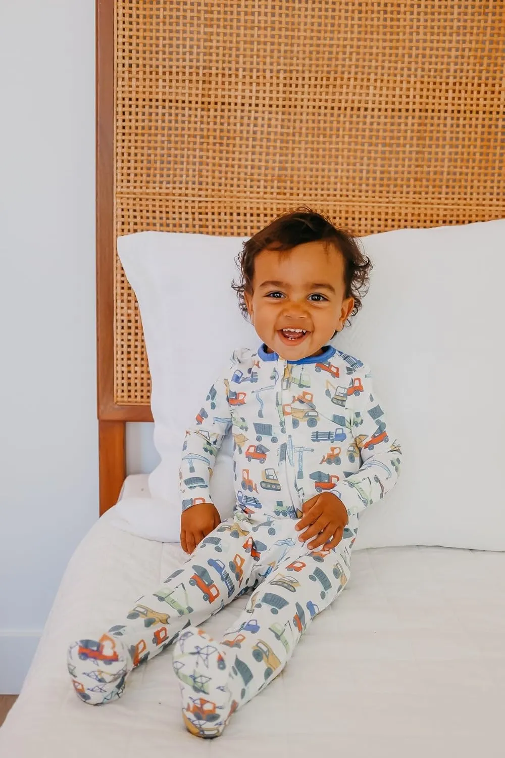 Diesel Copper Pearl Zip-Up Footie Baby Pajamas: Ultra-Soft Boys & Girls Pajamas, Premium Knit Fabric in Stylish Prints, Tag-Free with Two-Way Zipper, Newborn to 24 Months