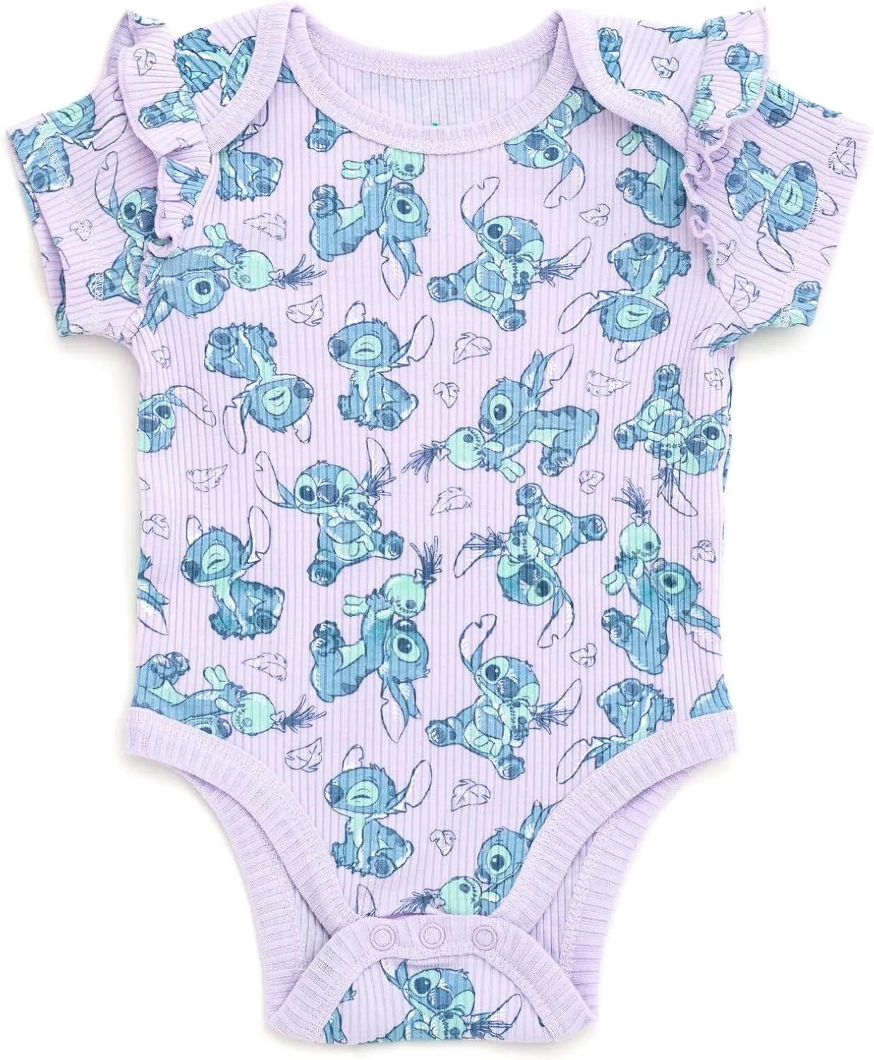 Disney Baby Girls Ribbed Bodysuit, Shorts and Headband 3 Piece Outfit Set Newborn to Infant Sizes (Newborn - 24 Months)