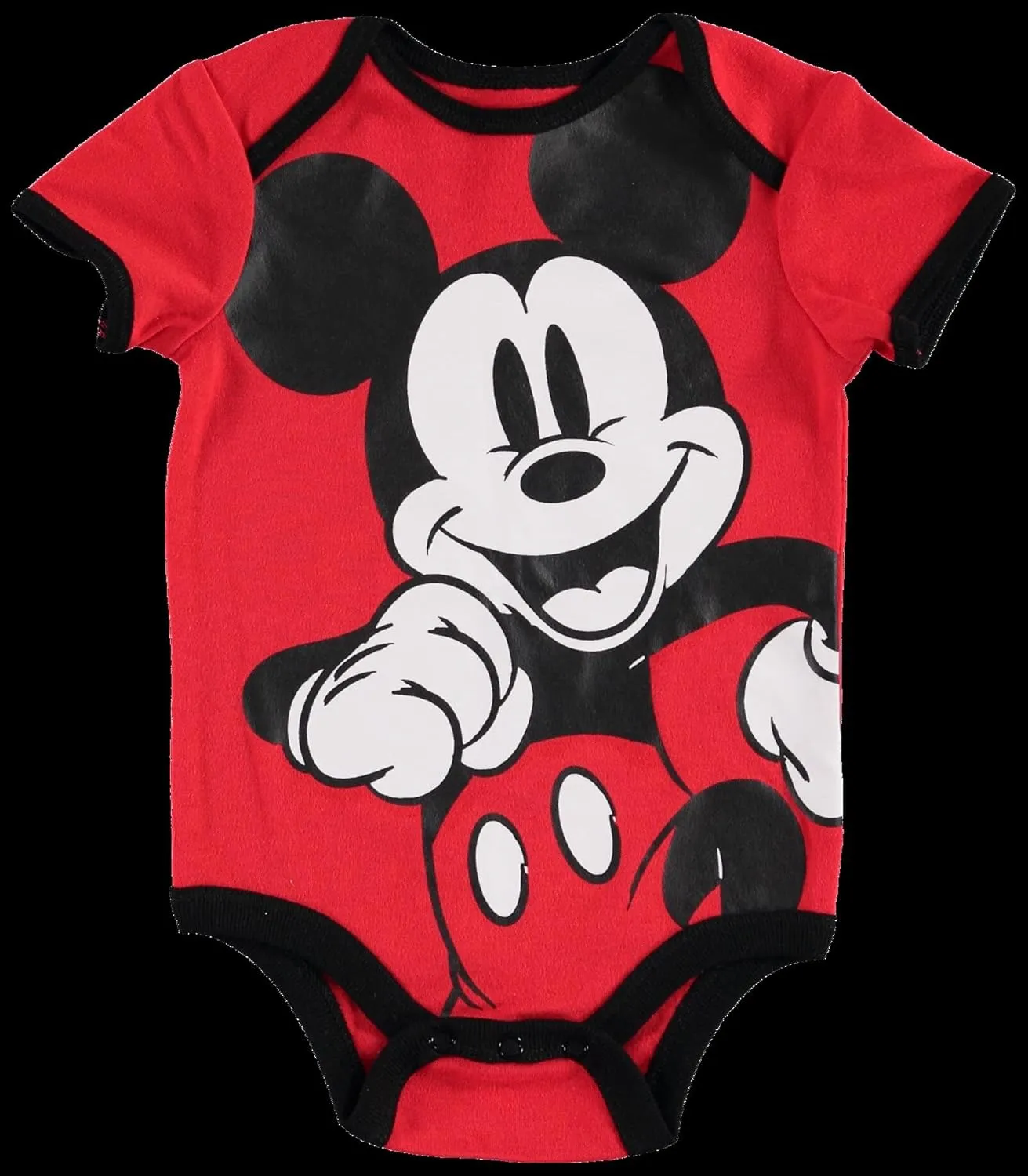 Disney Mickey Mouse 4 Piece Outfit Set: Bodysuit Pants Bib Hat
