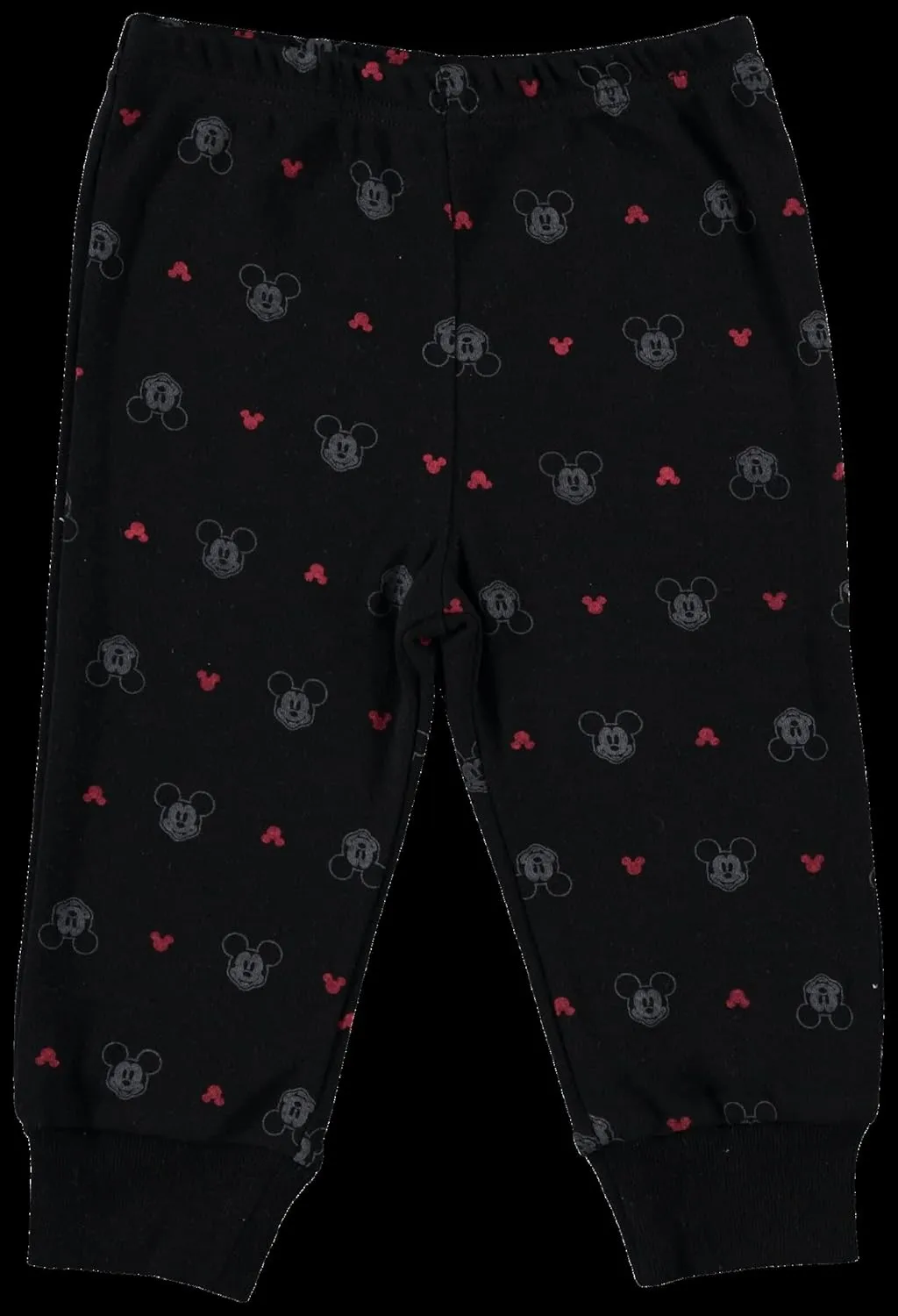 Disney Mickey Mouse 4 Piece Outfit Set: Bodysuit Pants Bib Hat