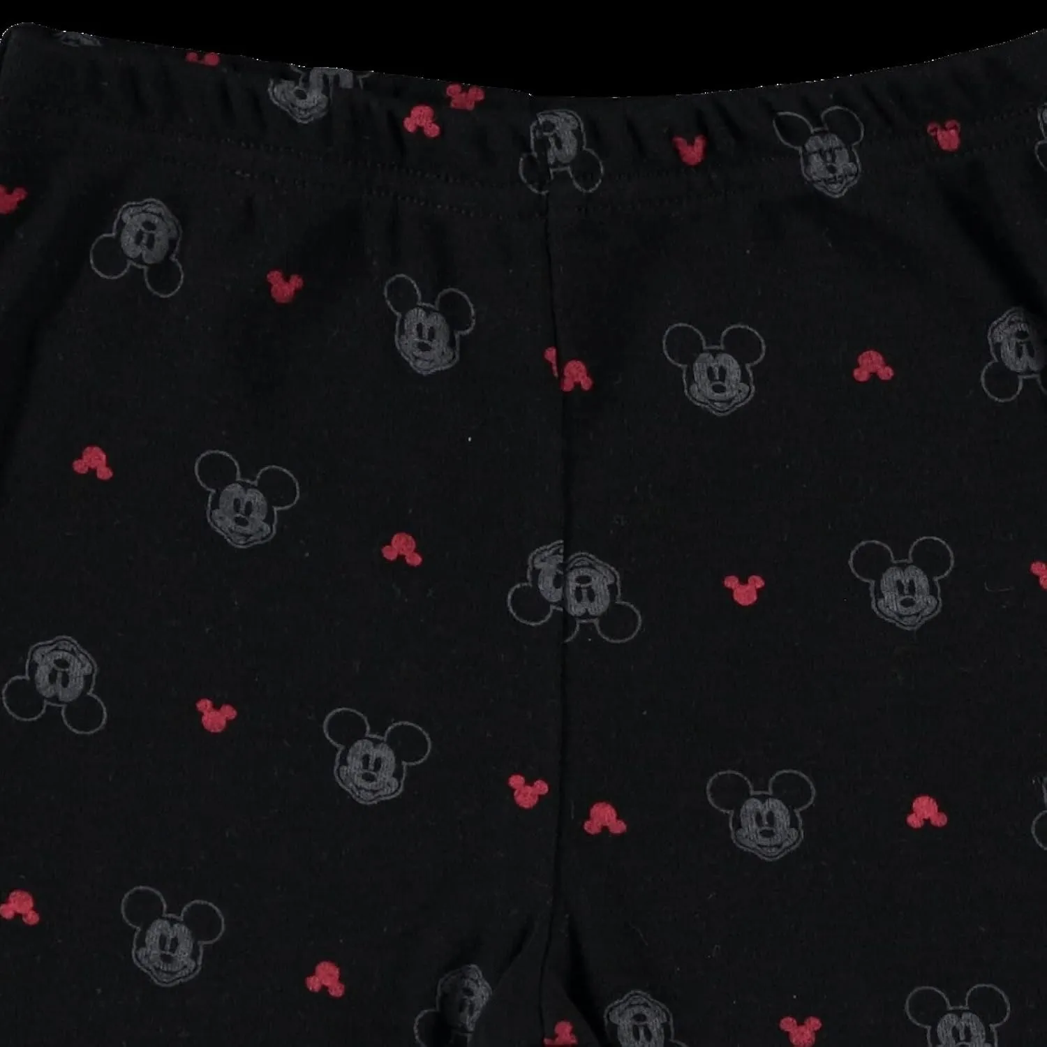 Disney Mickey Mouse 4 Piece Outfit Set: Bodysuit Pants Bib Hat