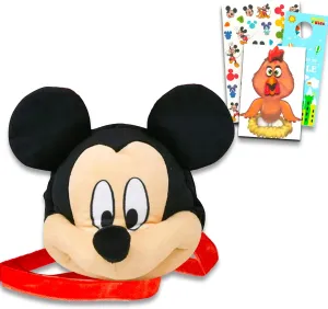 Disney Mickey Mouse Plush Crossbody Bag Set -Bundle of a Plushie with Straps Plus Tattoos, Sticker Activity Book, More | Mickey Mouse Purse for Girls