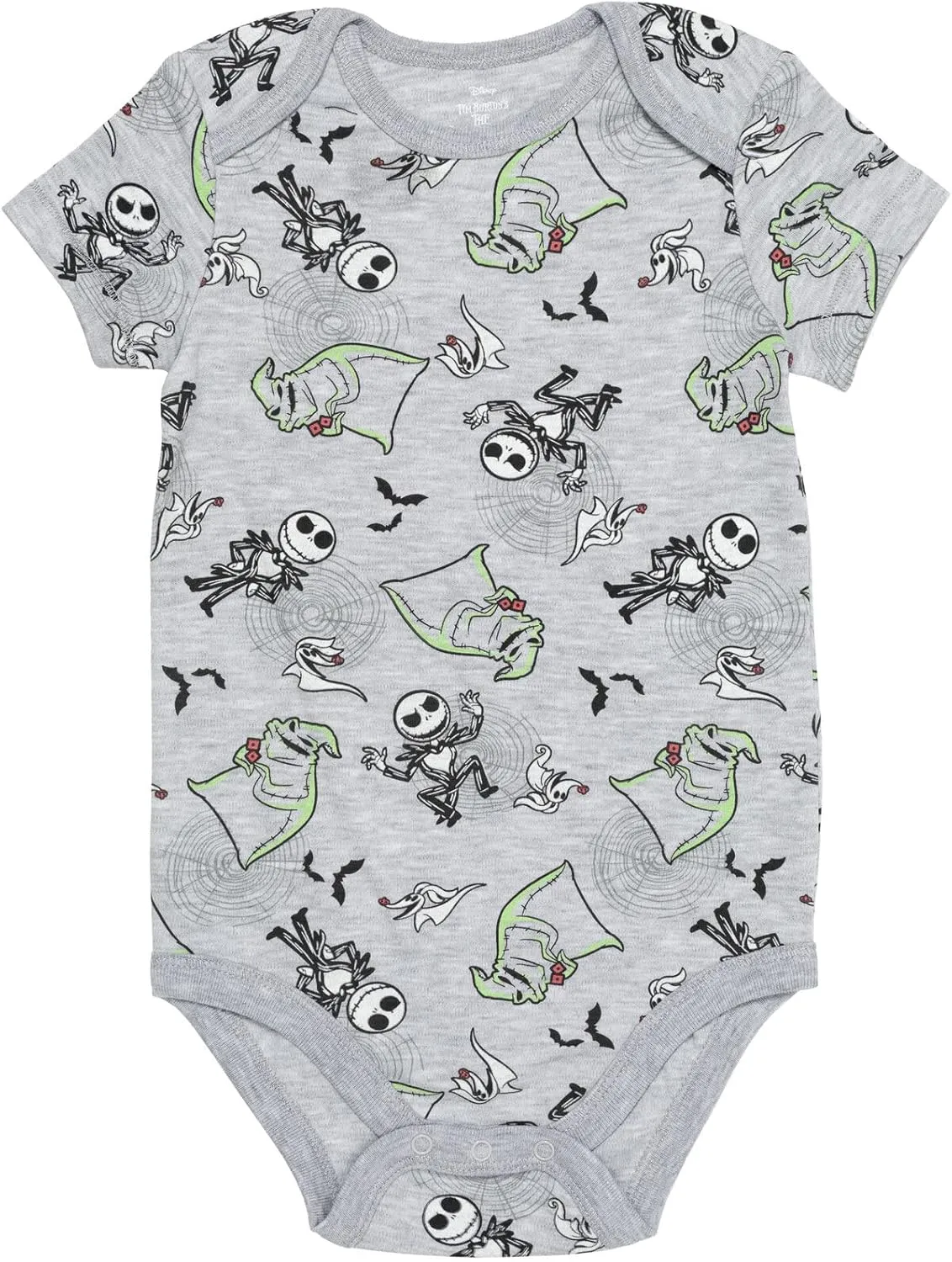Disney Nightmare Before Christmas Sally Jack Skellington Baby Girls 5 Pack Bodysuits Newborn to Infant