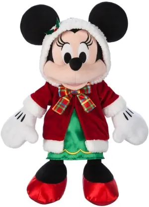 Disney Store Official Holiday Plush – Minnie Mouse Stuffed Animals with Embroidered Details, Plush Sculpting Christmas Collection Soft Toys. Suitable for All Ages.