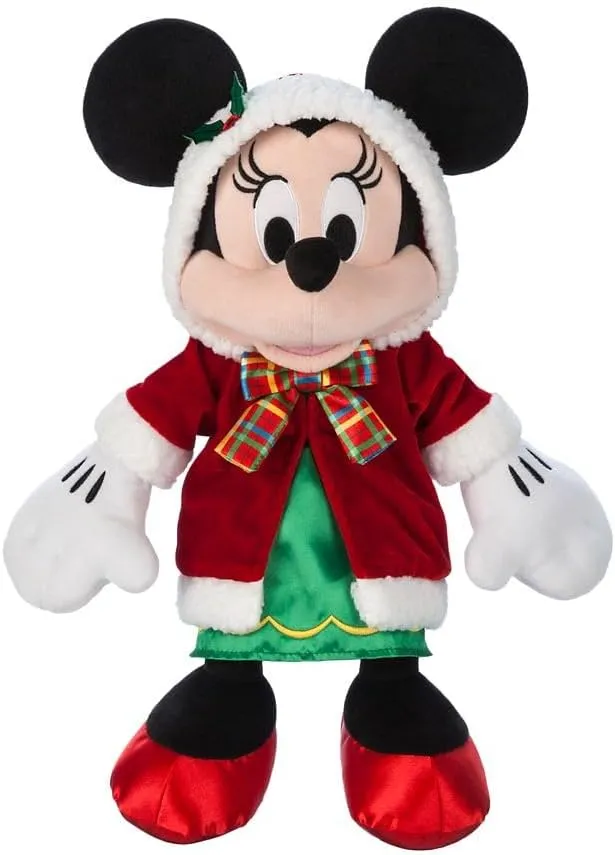 Disney Store Official Holiday Plush – Minnie Mouse Stuffed Animals with Embroidered Details, Plush Sculpting Christmas Collection Soft Toys. Suitable for All Ages.