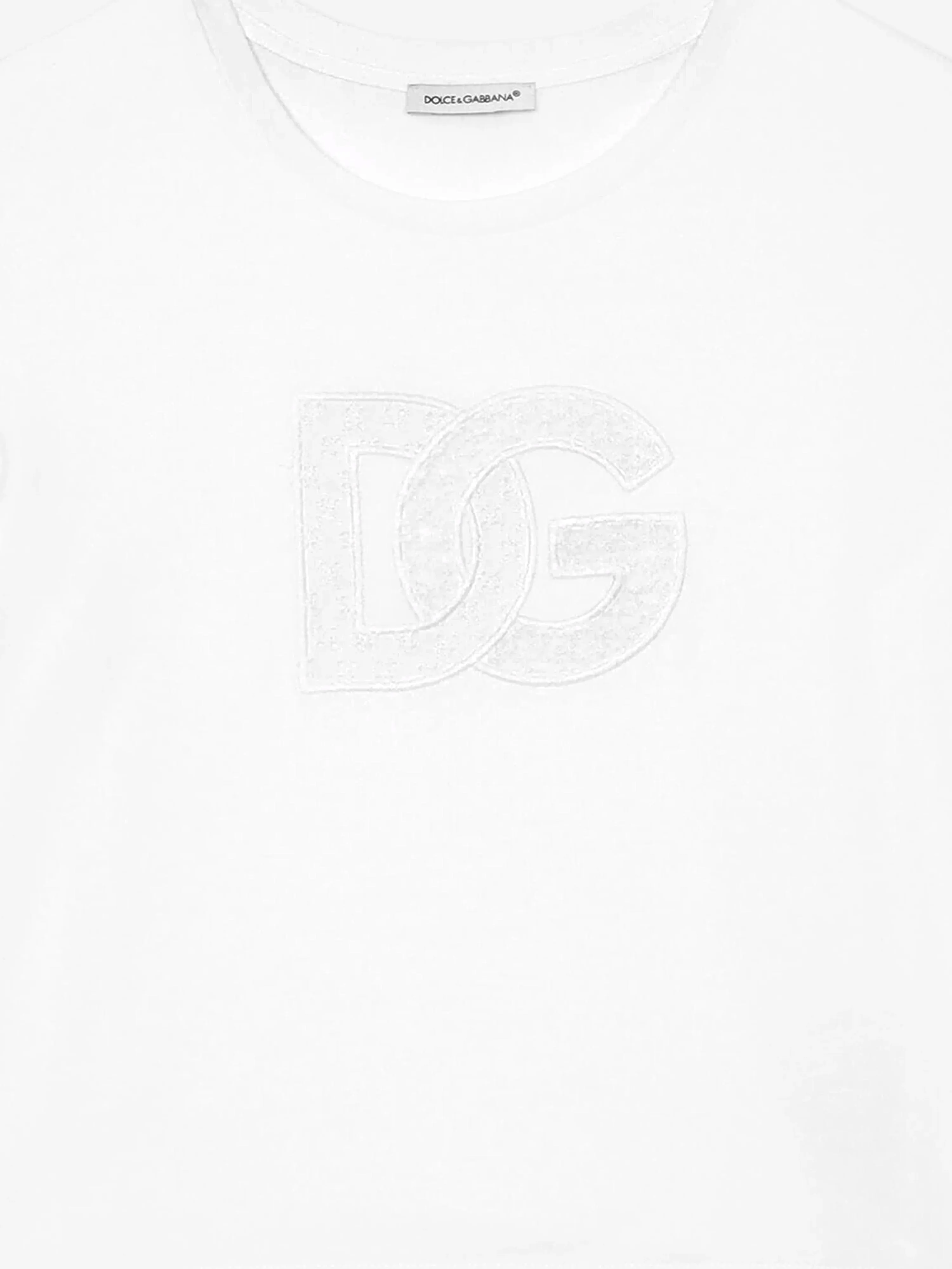 Dolce & Gabbana Girls Broderie Anglaise Top in White