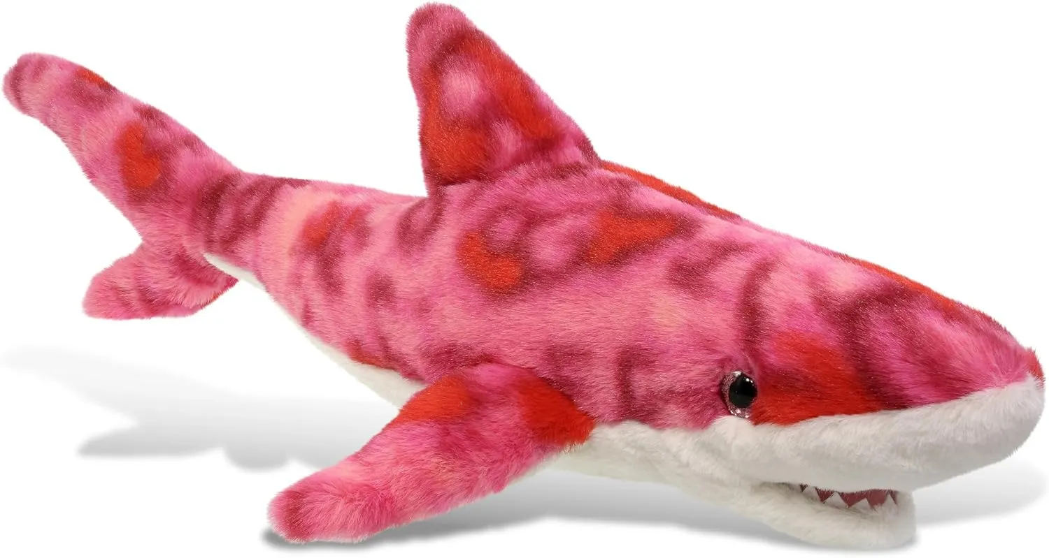 DolliBu Pink Tie-Dye Shark Super Soft Stuffed Animal, Cute Realistic Stuffed Animal for Girls, Boys, Adults, Kids, 23 Inches