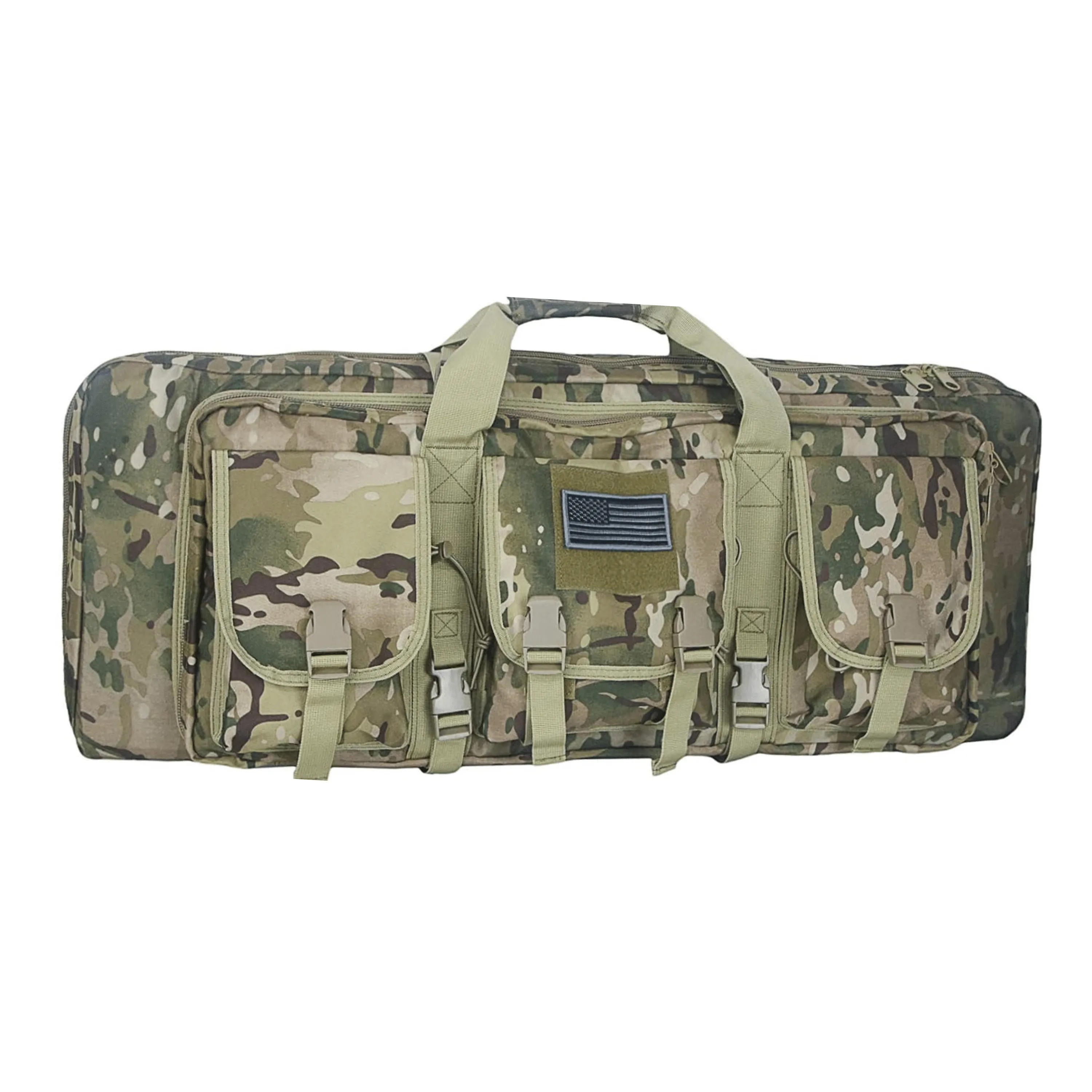 Double Rifle Case Long Rifle Classic Tactical Gun Bag Waterproof Padded, 32-Inch