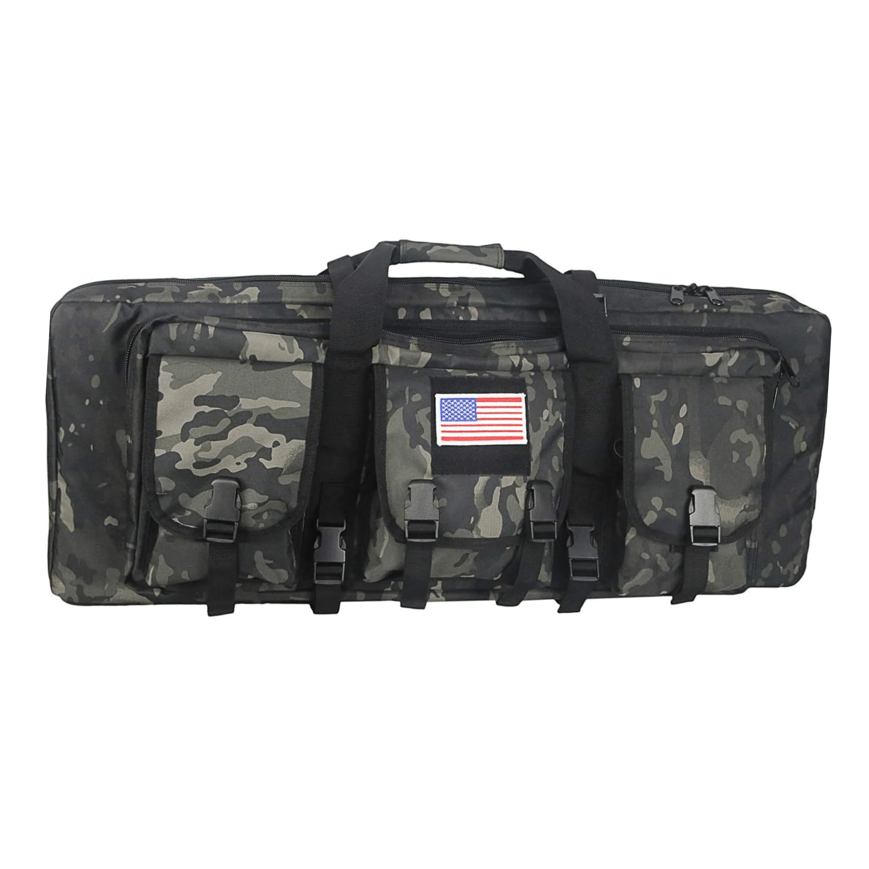 Double Rifle Case Long Rifle Classic Tactical Gun Bag Waterproof Padded, 32-Inch
