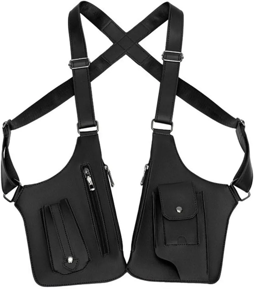 Double Shoulder Armpit Bag 2025 New Tactical Shoulder Bag for Men Multi-Pocket Outdoor Anti-Theft Tactical(Black)