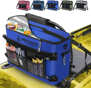 Dreizack Kayak Cooler Behind Seat, Waterproof Cooler for Kayaking,Paddle Board Cooler Compatible with Lawn-Chair Seat Kayak Accessories Cooler Bag Kayak Cooler Tow Behind for Camping Fishing