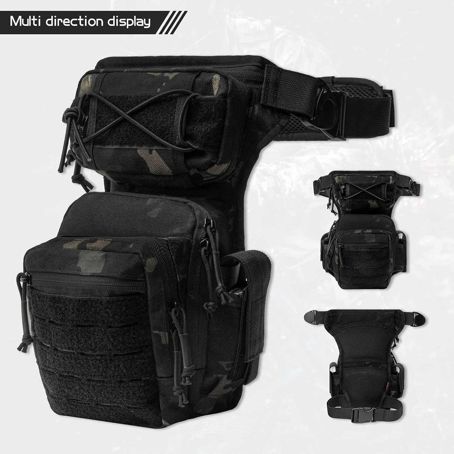 Drop Leg Bag for Men Women Military Tactical Thigh Pack Pouch Multifunctional Tactical Package Outdoor Hiking Thigh Bag