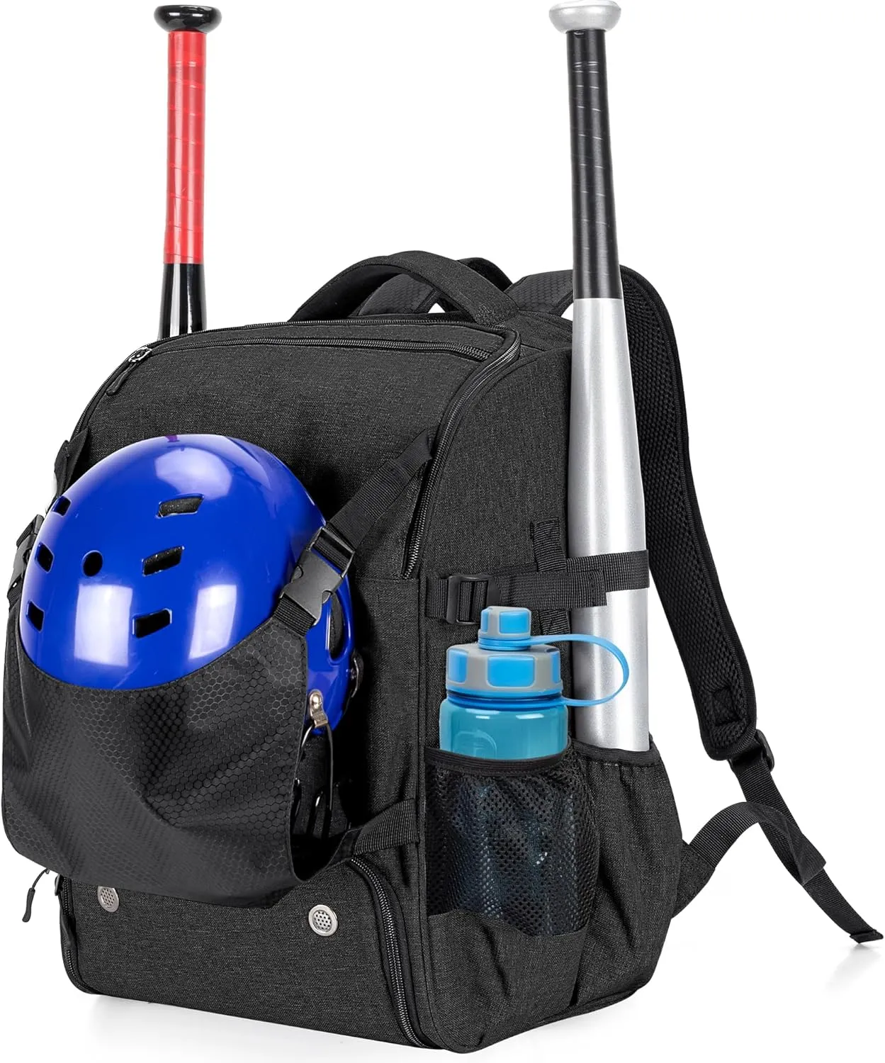 DSLEAF Baseball Backpack for 4 Bats, Softball Bag with External Helmet Holder and Separate Shoe Space Up to US Mens 13