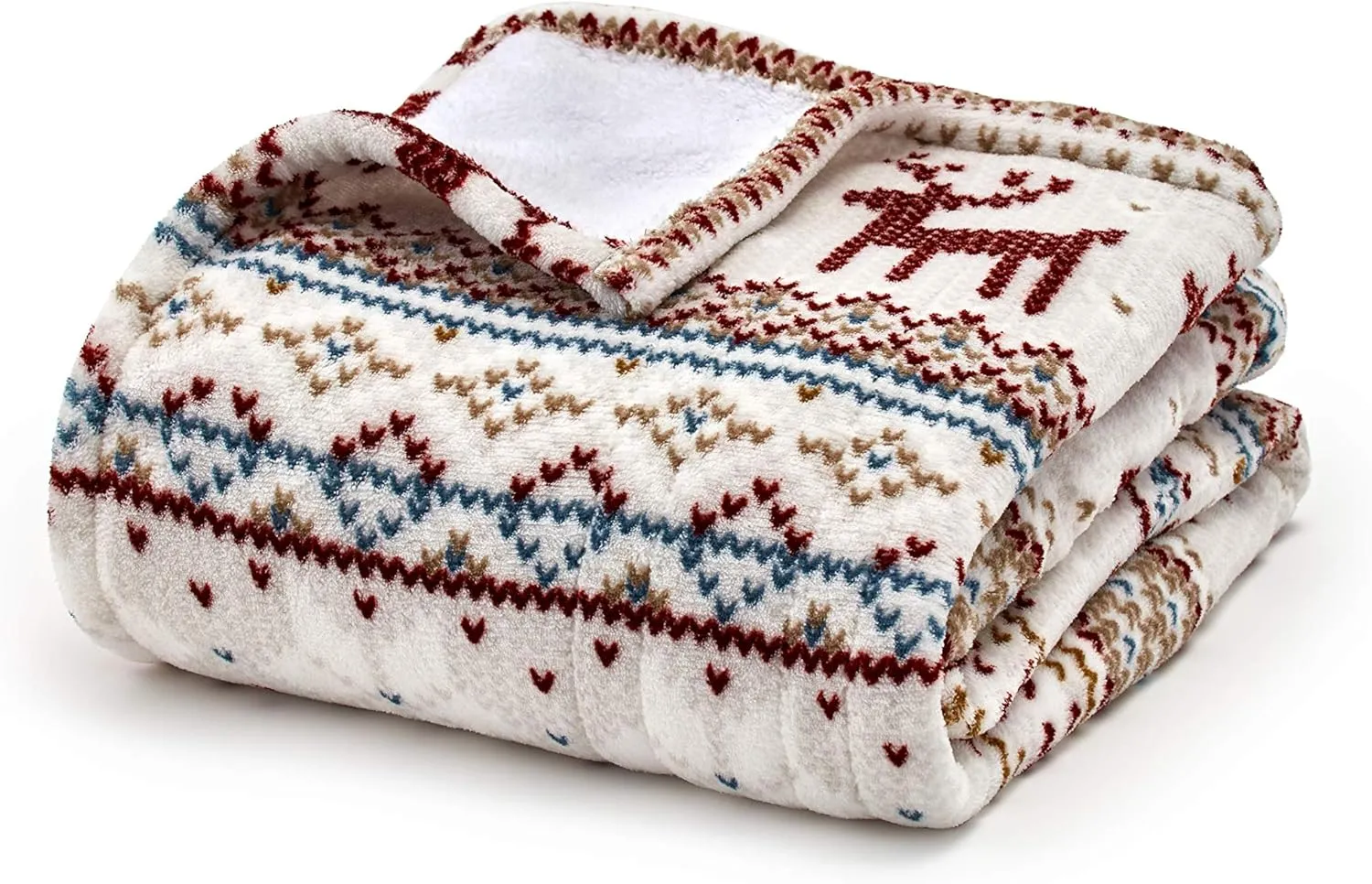 Eddie Bauer | Smart Heated Electric Throw Blanket - Reversible Sherpa - Wi-Fi Enabled - Compatible with Alexa, Google, iOS, Android - Fair Isle Silver