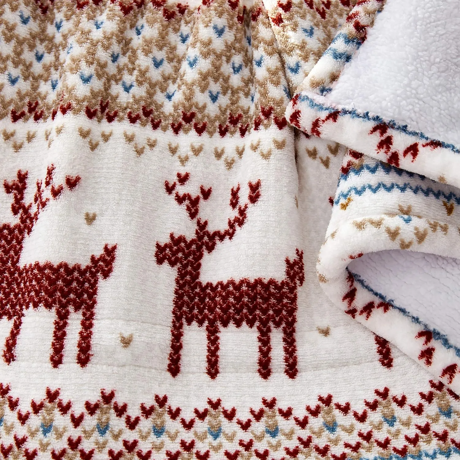 Eddie Bauer | Smart Heated Electric Throw Blanket - Reversible Sherpa - Wi-Fi Enabled - Compatible with Alexa, Google, iOS, Android - Fair Isle Silver