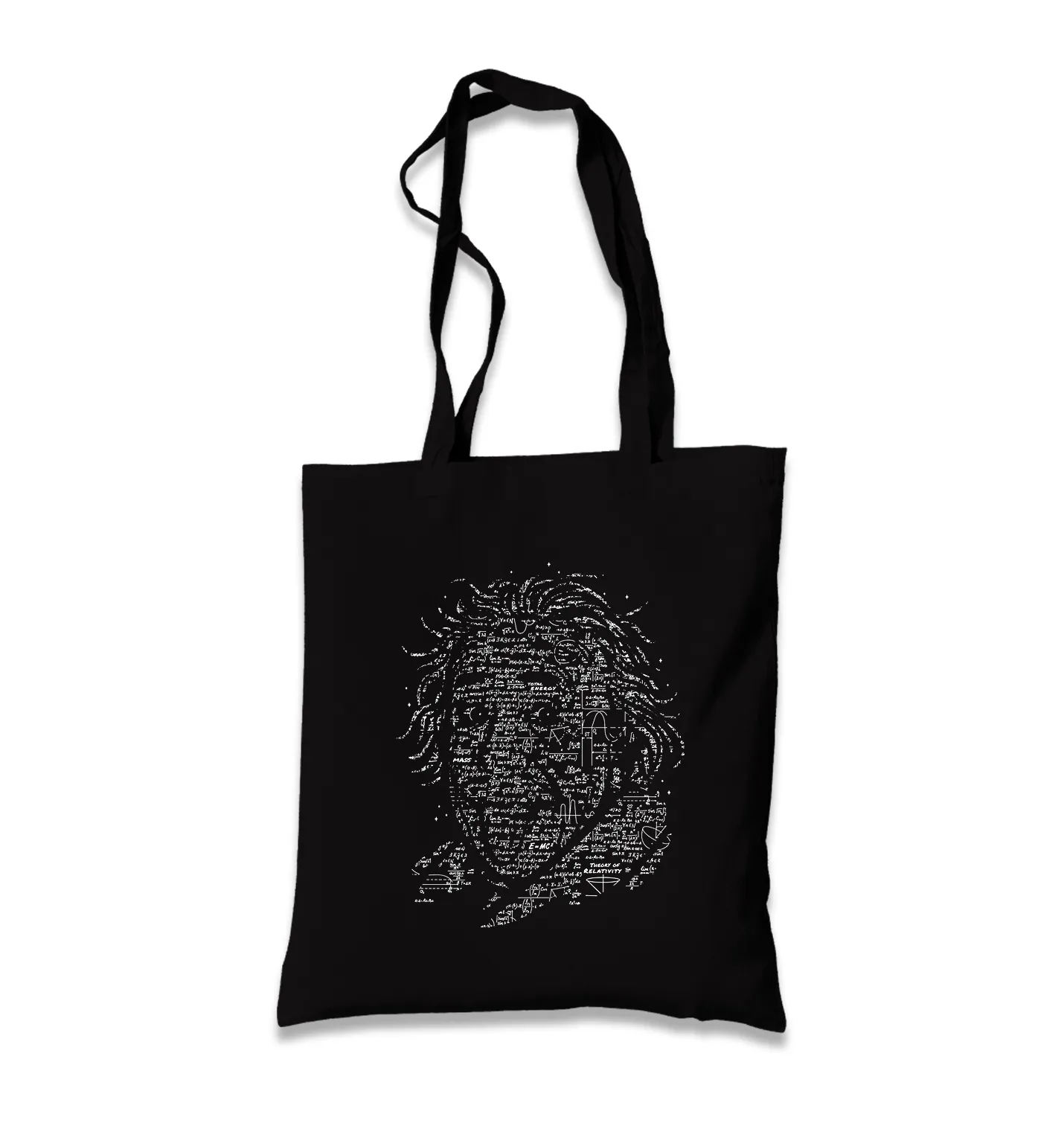 Einstein - Integrals Black Canvas Totebag