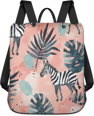 Endangered Zebra Anti-Theft Rucksack Fashion Backpack Travel Shoulder Bag Lightweight Waterproof Daypack Casual Backpacks For Women Men